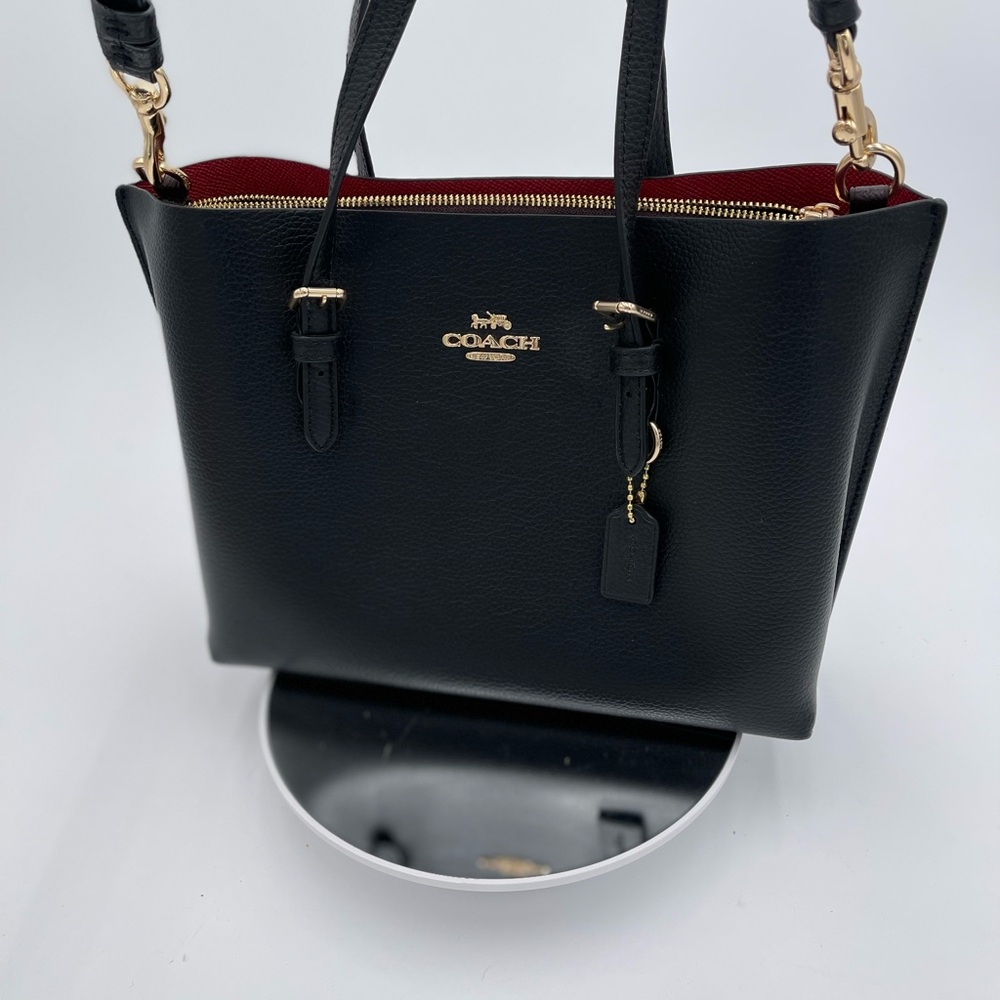 Coach Black and Red Shoulder Bag with Gold Hardware - Picture 3 of 12